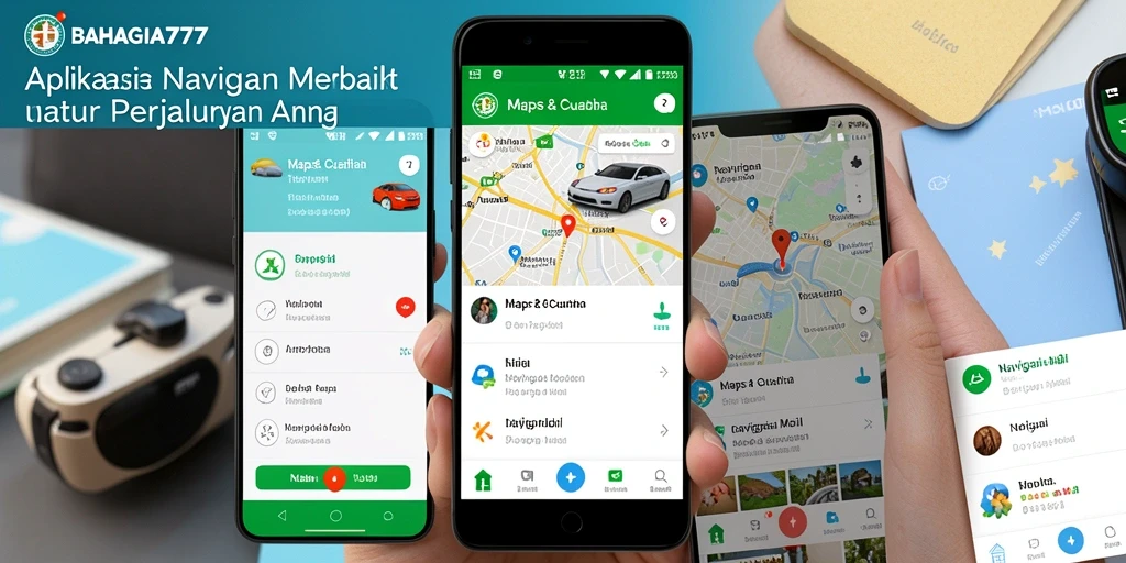 Antarmuka BAHAGIA777 yang informatif untuk navigasi mobil.
