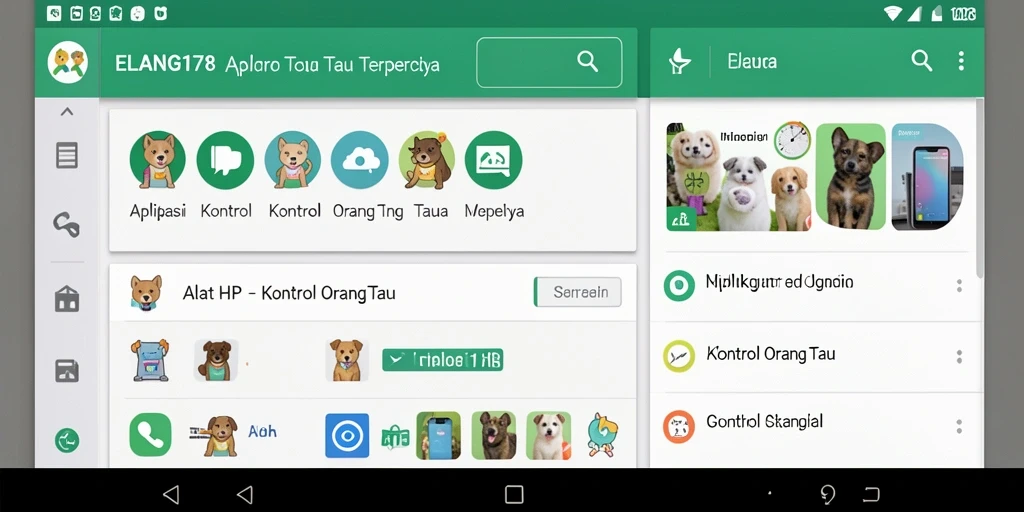 Antarmuka ELANG178 untuk kontrol orang tua yang user-friendly.