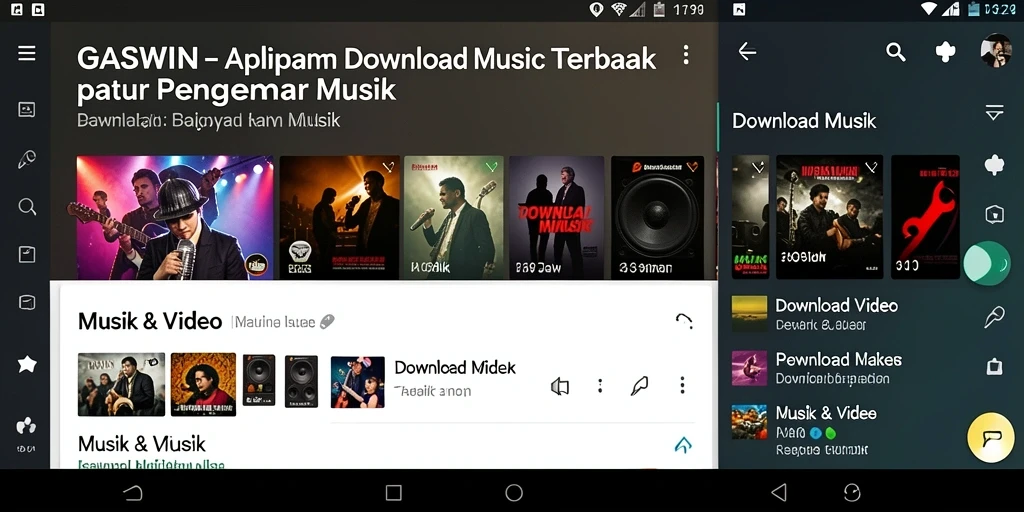 Antarmuka GASWIN yang menarik dan mudah digunakan untuk Download Musik.