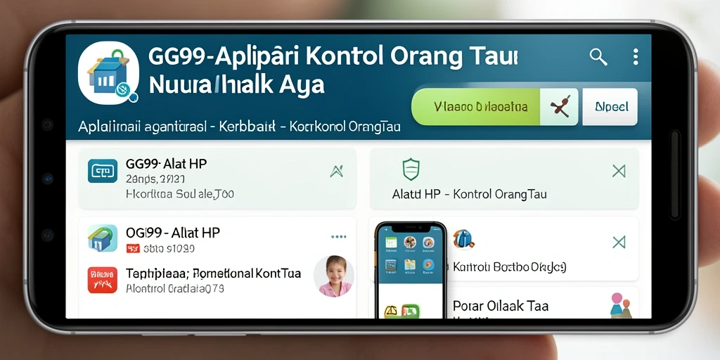 Tampilan antarmuka GG99 untuk kontrol orang tua yang user-friendly.