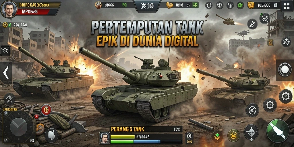 Tampilan antarmuka game Perang Tank MPO666 yang menarik dan informatif.