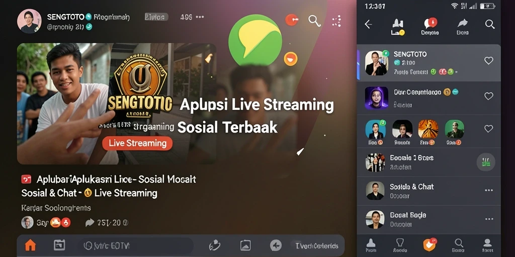 Tampilan antarmuka SENGTOTO yang intuitif untuk live streaming.