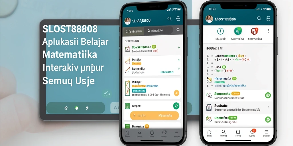 Antarmuka interaktif SLOST8808 untuk belajar matematika dengan mudah.