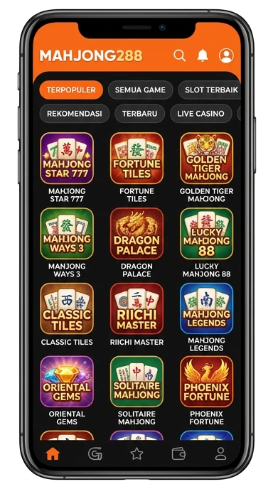 Tampilan katalog aplikasi mahjong288
