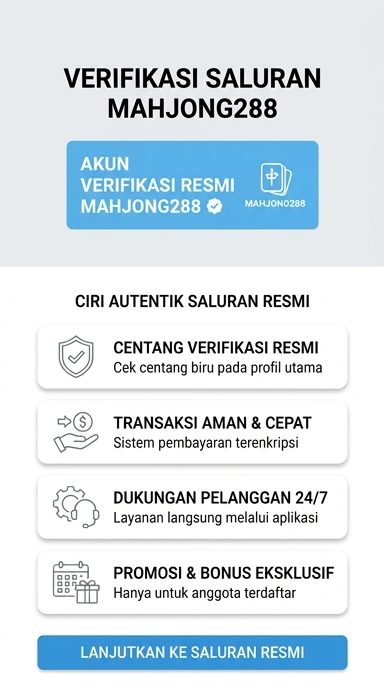 Tampilan kanal resmi mahjong288